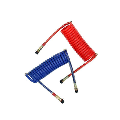 COILED AIR 15FT. RED BLUE FLEETRITE FLTCA315 PNEUMATIC AND ELECTRICAL COUPLING FLEETRITE 